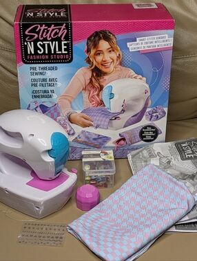 Stitch 'N Style Fashion Studio Pre-Threaded Sewing Machine for Kids.